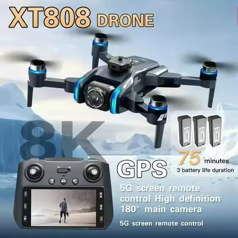 Original XT808GPS Drone 4K Professional HD Dual Camera 8K Dron Brushless Motor 5G WIFI FPV Foldable 