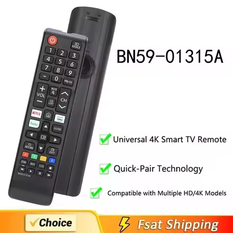 NEW BN59-01315A Replacement Remote Control Fit for Samsung Smart HDTV UN55RU7100FXZA UN55RU710D UN55
