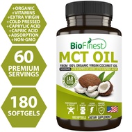 Biofinest MCT Oil 3000mg Supplement - Organic Coconut Oil Energy Fat Burn Keto Weight Loss Ketogenic