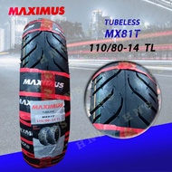 MAXIMUS Tubeless Tires for Yamaha Aerox ( 110/80-14  140/70-14  1 Set )  Front and Rear Tires Free K