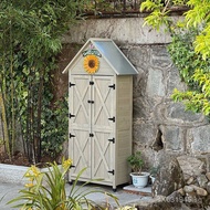 Multifunctional Outdoor Tool Storage Cabinet for Yard, Sunproof Garden Storage Cabinet, Waterproof S