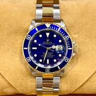 2000年 Rolex Submariner 16613LB P頭舊裝 間金藍水鬼大全套 888行貨