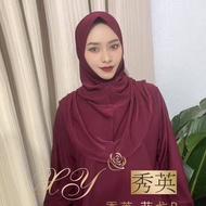 SPICYG jubah muslimah murah cantik skirt women muslimah jubah wanita Xiuying's new Hui nationality women's robe temperament pullover long-sleeved round neck dress head scarf bag baju muslimah perempuan jubah wanita muslimah
