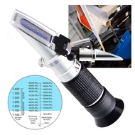 3-in-1 Automotive Battery Antifreeze Refractometer, -60~0°C Ethylene/ -50~0°C Propylene Glycol/ 1.100-1.400 Battery Fluids Specific Gravity, Battery Charge Test Cooling System Coolant Freezing Point