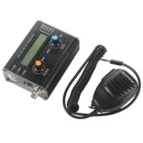 5W All Mode HF Transceiver with Mic 3-Band All Mode High Frequency Transceiver Radio Transceiver Sup
