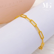Merlin Goldsmith 22K 916 Gold Minimalist Link Chain Bracelet