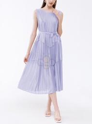✤๑ Aiden001 Average Size Heavy Satin Mosaic Belt Womens Summer Satin Glossy Sleeveless A-Line Dress 