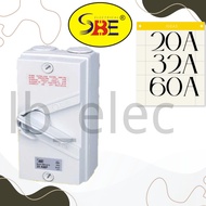 SBE-0219 Weatherproof Isolator ( IP66 ) - 20A , 32A , 63A