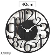 Jam Dinding Wall Clock Wooden Clock Jam Kayu Hiasan Dinding Wall Decoration Artistic Design Office H