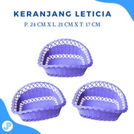 Warna Baru!!Keranjang Plastik Serbaguna Tempat Buah Dan Parcel Warna Coklat,Ungu,Hijau /Keranjang Le