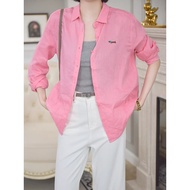 Keruida [Spring Embroidered Moments] 25 Spring Linen Animal Embroidered Long-Sleeved Shirt