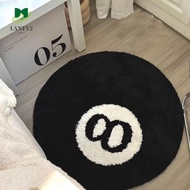 ALANFY 8 Ball Carpet, Round Anti-slip 8 Ball Rug, Creative Plush Skin Friendly Soft 8 Ball Mat Hoom 