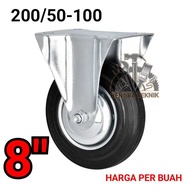 8" BLACK RUBBER WHEELS DIM 8 INCH DISPLAY WHEELS RIDGIT WHEELS 8 INCH 200MM