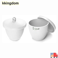 KKINGDOM Lab Porcelain Crucible, Smooth Surface With Lid Ceramic Crucible,  50ml Capacity White Heat