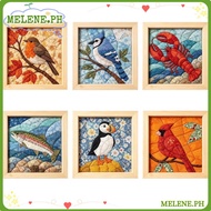 MELENE Fabric Mosaics Kit, Handmade Cut Cloth Kinusaiga Fabric Art Kit, Relaxing Premium Fabric Mult