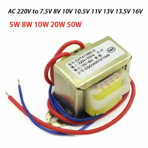 5W 8W 10W 20W 50W Power Transformer Input AC 220V 50HZ Change Output 7.5V 8V 10V 10.5V 11V 13V 13.5V