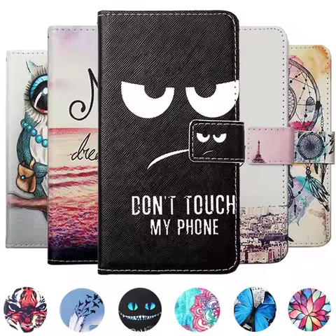 For Gigaset GS110 GS190 GS3 GS5 Lite INOI A62 7 2021 2020 Highscreen Max 3 Itel A48 PU Painted flip 
