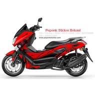 Decal nmax sunmoon red custom full body sticker decal nmax