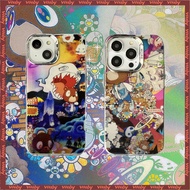 Rap Superstar YE Kanye West Bear Graffiti Label Electroplated Photo Frame Phone Case Suitable For IP