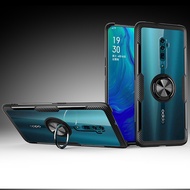 OPPO Reno 10X Zoom Case OPPO Reno 2 2F 2Z Casing Shockproof Armor Tough Transparent Magnetic Ring Stand Hard Cover