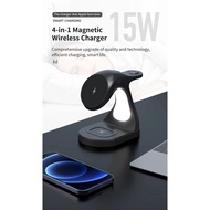 Dolphin 4 In 1 15W Magnet Wireless Charger PD-W9 QI Charging Stand Dock