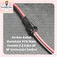 PCB Connector Cable Socket Male Female 2 3 4 Pin 2P 4P Connector Socket