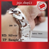 READY STOCK | Original 925 Silver Bracelet 580 TP Bangle For Men | Gelang Tangan Lelaki Tambah Rantai Kecil Perak 925