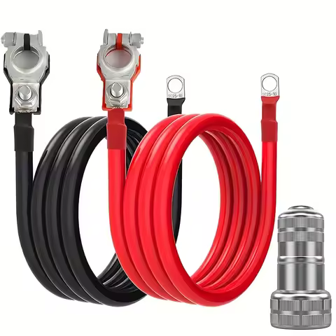 8AWG Automotive Battery Inverter Wire D6 Tin-Plated Copper Terminals 180cm/210cm/270cm Battery-Less