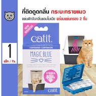 Catit Magic Blue แผ่นดูดกลิ่น ดักจับกลิ่นแอมโมเนีย ลดกลิ่นอุจจาระ สำหรับกระบะทรายแมวชนิดโดม (2 แผ่น/แพ็ค)