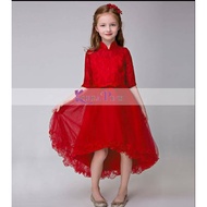 KOREANPINK CHILDREN'S DRESS CHINESE LAYER RED CHILDREN'S IMLEK DRESS IMPORTED CY CHILDREN'S IMLEK CL