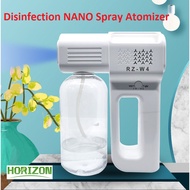 Disinfection Spray Atomizer Wireless Electric Sanitizer Blue Light NANO Sprayer With 800ml water bottle(Stock in SG)