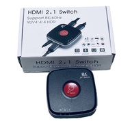 Switcher Splitter Bi-Directional 4K @ 120Hz 8K 30Hz HDMI 2x1 Switch Adapter Button For DVD Player