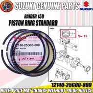 PISTON RING STD Suzuki Raider 150 Carb  (SGP) (Genuine: 12140-25G00-000)