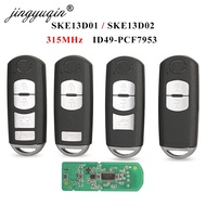 jingyuqin 315MHz ID49 Chip SKE13D-01 SKE13D02 2/3/4BTN Smart Remote Key Fob for Mazda 3 6 MX-5 Miata 2013-2019 Mitsubishi System