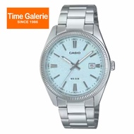 Casio MTP-1302DA-2A2V Date Display Blue Dial Stainless Steel Strap Analog Men Watch