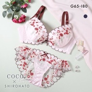 COCO Linge X SHIROHATO retro bouquet bra panties set (Sizes G-I)(42PG327349)(Direct from Japan)1