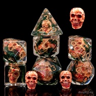 Resin DND Skull Dice Set, D&D Polyhedral Dice for Dungeons and Dragons RPG, MTG Role Playing Games D