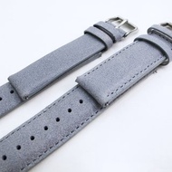 快拆皮革錶帶-藍灰色