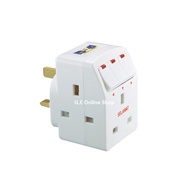 Selamat SA-32 13A 3 Way Adaptor Extension Socket with Switch and Neon (SIRIM)