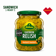Kuhne Mustard Relish 350g | Crunchy Gherkin Mustard Spread | Gluten Free Vegan Sauce | Product of Ge