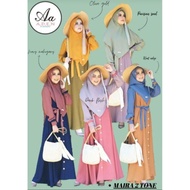 Mantab Maira 2 tone set gamis khimar by aden