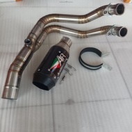 Exhaust recing ar motorcycleAUSTIN kawasaki er6 er6-n er6-f Inlet 50mm full STEINLIS high quality