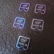 Intel core i9 inside stiker laptop komputer platinum series hologram