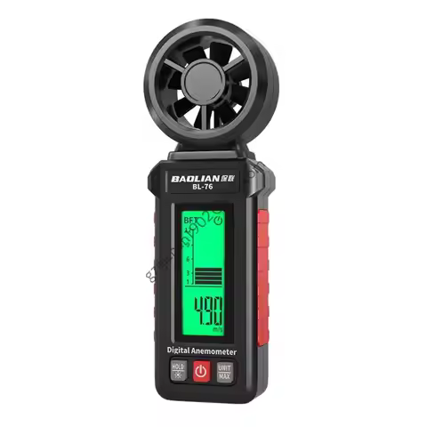 Handheld Wind Guage Speed Meter Anemometer With High Precise Measurement And 6 Unit Option For Indus