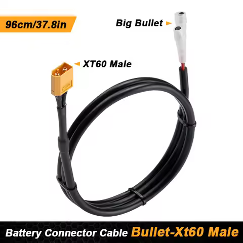 96cm Battery Connector Cable E-Bike Big Bullet to XT60 adaptor male /Female Connector for BAFANG Mid
