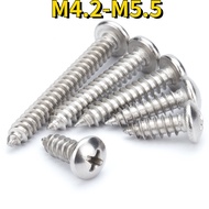 [XNY] Sus304 Round Head Screw Self-Tapping Screw M4.2/M5/M5.5 Phillips Self-Tapping Screw