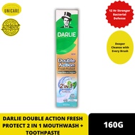 DARLIE DOUBLE ACTION FRESH PROTECT 2 IN 1 MOUTHWASH + TOOTHPASTE 160G
