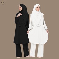 Mewah Exclusive Suit Abaya Naura  Baju Muslimah Dress Ironless Clothing Set