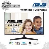 ASUS VY279HGE VY249HGE Eye Care Gaming Monitor - Full HD, IPS, 144Hz, Blue Light Filter, Freesync Premium, Eye Care+