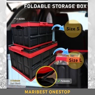 30/56L Foldable Stackable Collapsible Storage Box with Lid | Car Trunk Bin | Outdoor Container Box |